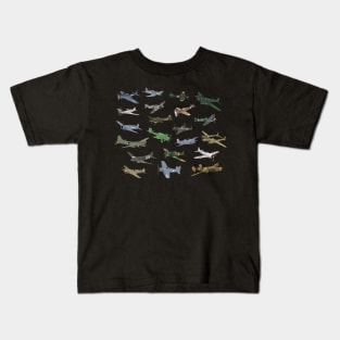 Various WW2 Airplanes Kids T-Shirt